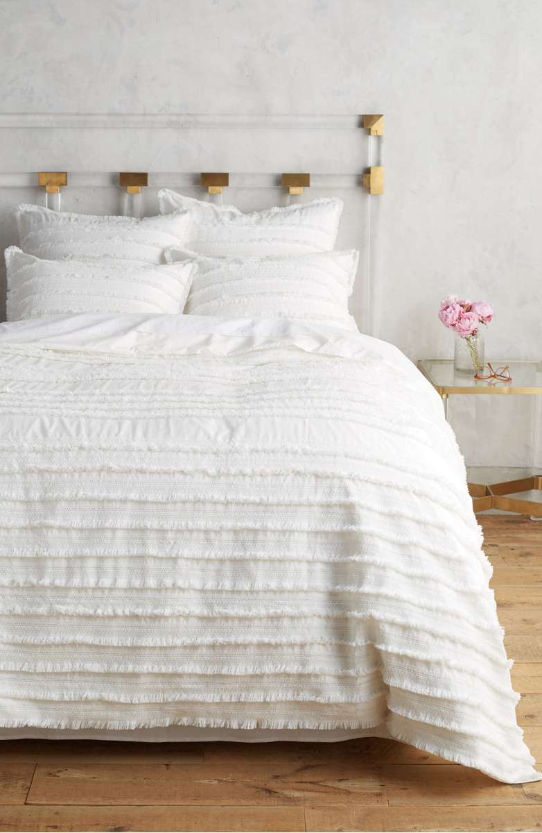 ANTHROPOLOGIE Fringe Duvet Cover White anthropologie at nordstrom