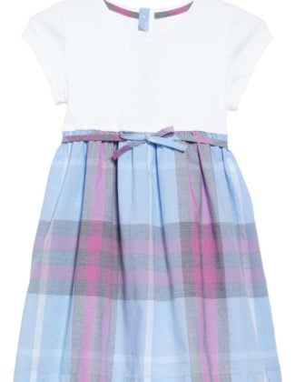 BURBERRY Rosey Check Dress Chalk Blue easter dresses