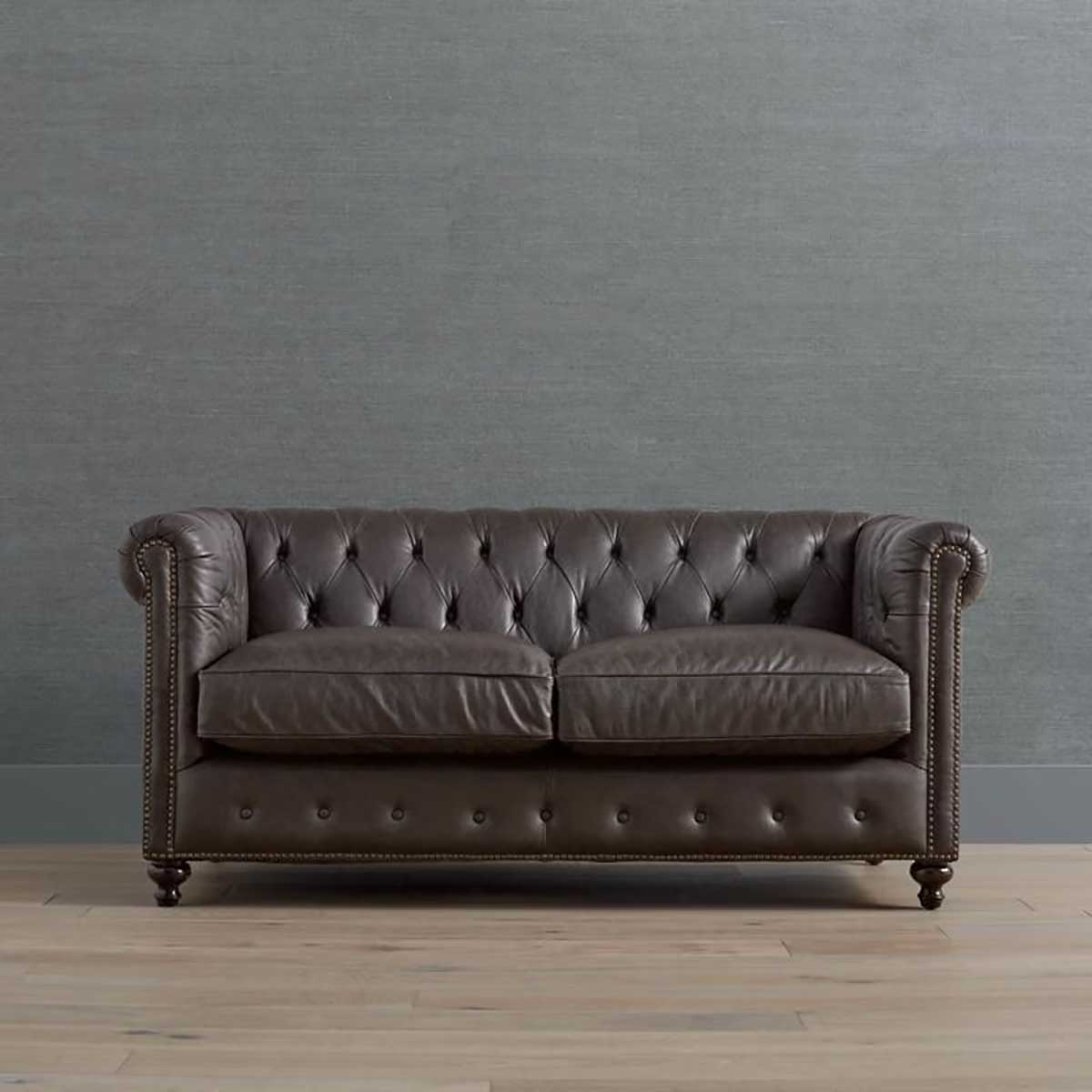 Frontgate Logan Chesterfield 72" Small Sofa best leather chesterfield sofas