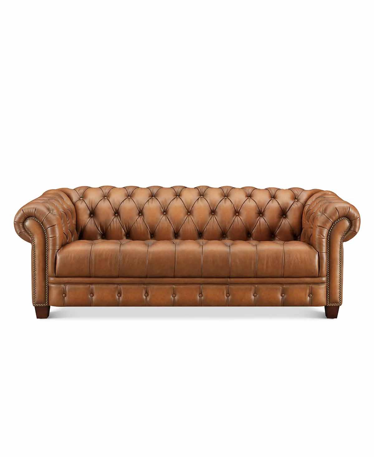 Hydeline York 89" Top Grain Leather Sofa leather chesterfield sofas best