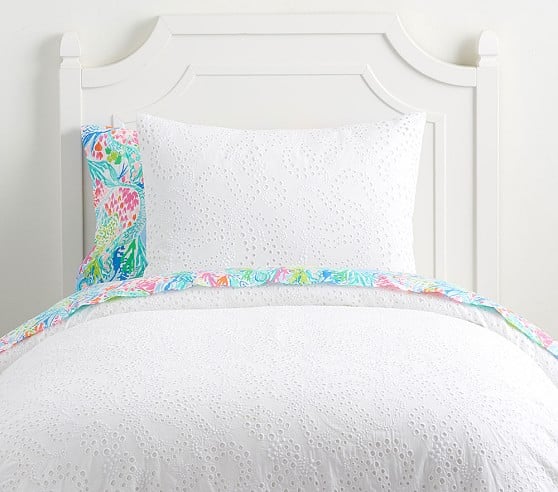 Lilly Pulitzer M'ocean Eyelet Duvet Cover White lilly pulitzer for pottery barn kids collection