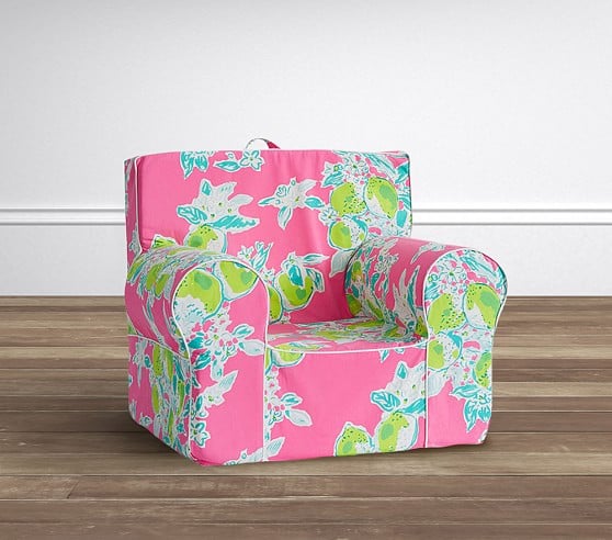 Lilly Pulitzer Pink Lemonade Anywhere Chair Slipcover lilly pulitzer for pottery barn kids collection