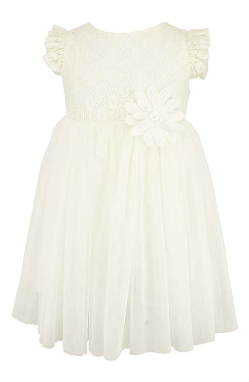 POPATU Flutter Sleeve Lace Dress White beautiful easter dresses toddlers