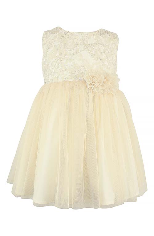 Popatu Lace Bodice Tulle Dress Ivory easter dresses toddler girls