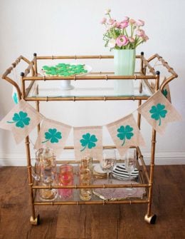 Candie Anderson shares simple tips on how to decorate your bar cart for St. Patrick's Day.