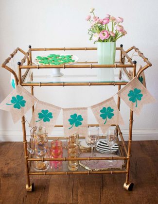 Candie Anderson shares simple tips on how to decorate your bar cart for St. Patrick's Day.