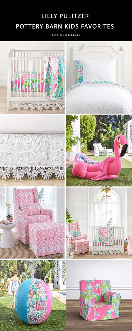 Lifestyle expert, Candie Anderson shares a few of the must have items from the Lilly Pulitzer for Pottery Barn Kids Collection including bedding, chairs, a flamingo inflatable pool, sprinkler and more!
