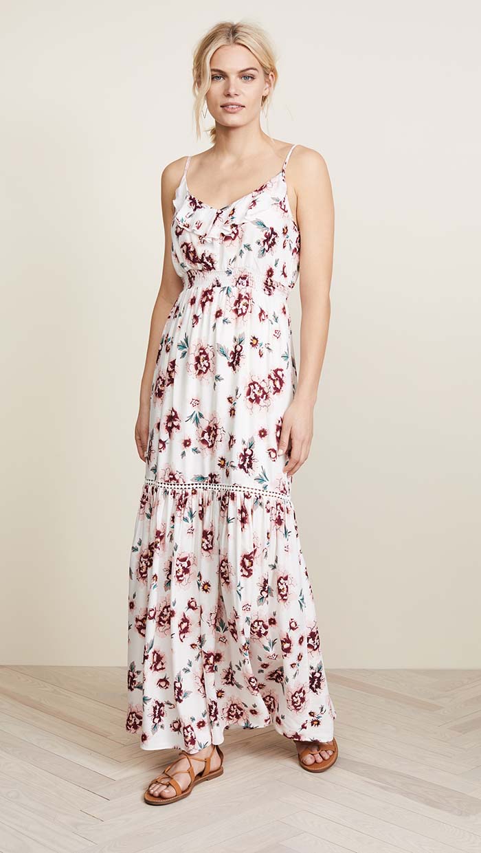 BB Dakota Jack by BB Dakota Kogan Dress Off White Floral Print kentucky derby dresses