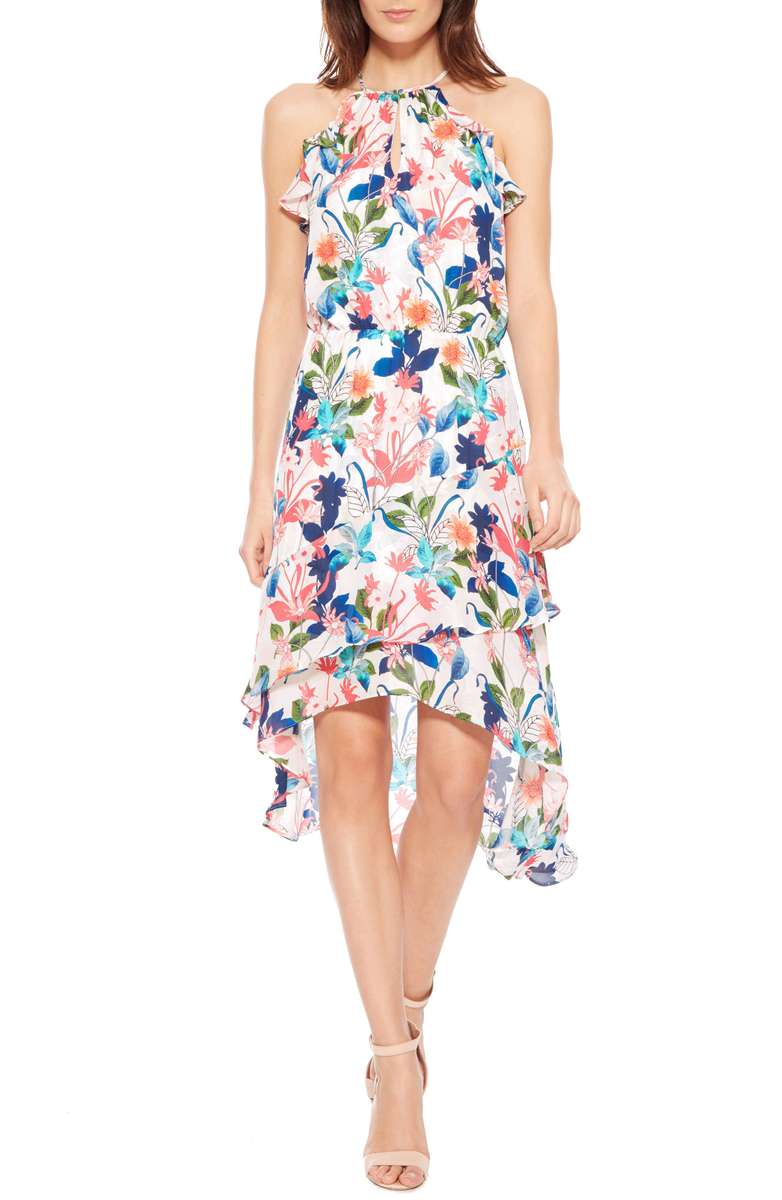 PARKER Allister Silk Dress Floral Fiesta kentucky derby dresses 