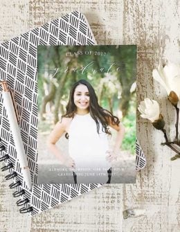 With graduation season nearly upon us, we're sharing the best Basic Invite graduation invitations, thank you cards and a coupon code to save 15% off on your entire order.