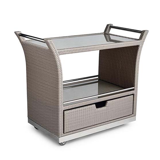 Frontgate Ultimate Serving Cart 64352 Bronze Dove outdoor bar carts summer spring fall winter 