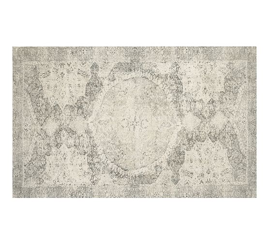 Pottery Barn BARRET PRINTED RUG Gray pottery barn buy more save more sale
