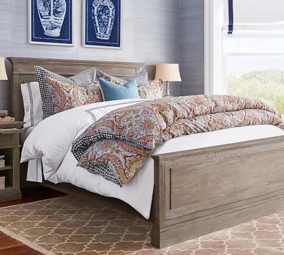 Pottery Barn LIVINGSTON BED Gray Wash Finish Wood pottery barn sale 30 percent buy more save more