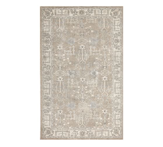 Pottery Barn Reeva Printed Rug - Neutral Multi rugs