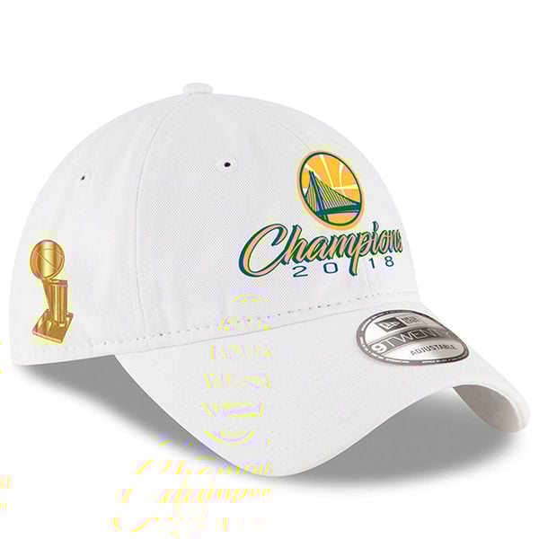 Golden State Warriors New Era Women's 2018 NBA Finals Champions 9TWENTY Adjustable Hat – White golden state warriors 2018 nba champions locker room hats