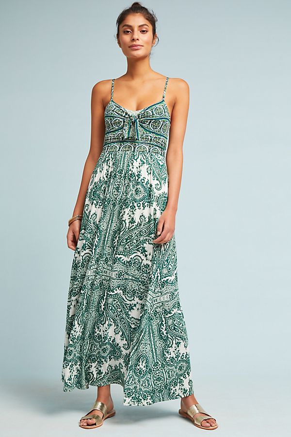Moulinette Soeurs Brisbane Maxi Dress Green Motif casual maxi dresses summer 2018