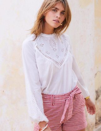 SÉZANE Giovanni Gingham Shorts Red Vichy White paper bag shorts paperbag shorts summer 2018