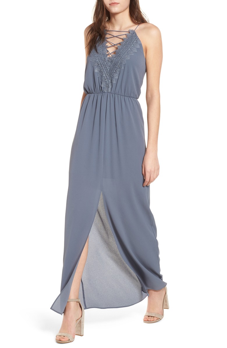 WAYF Posie Maxi Dress Grey Grisaille casual maxi dresses summer 2018