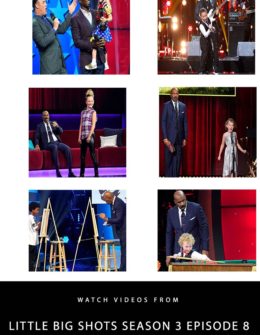 Watch videos from Little Big Shots season 3 episode 8. This episode originally aired on Thursday, June 14, 2018! See a talented hip hop dancer, a little ninja, a snooker, a gospel singer, a painter, an actress and more!