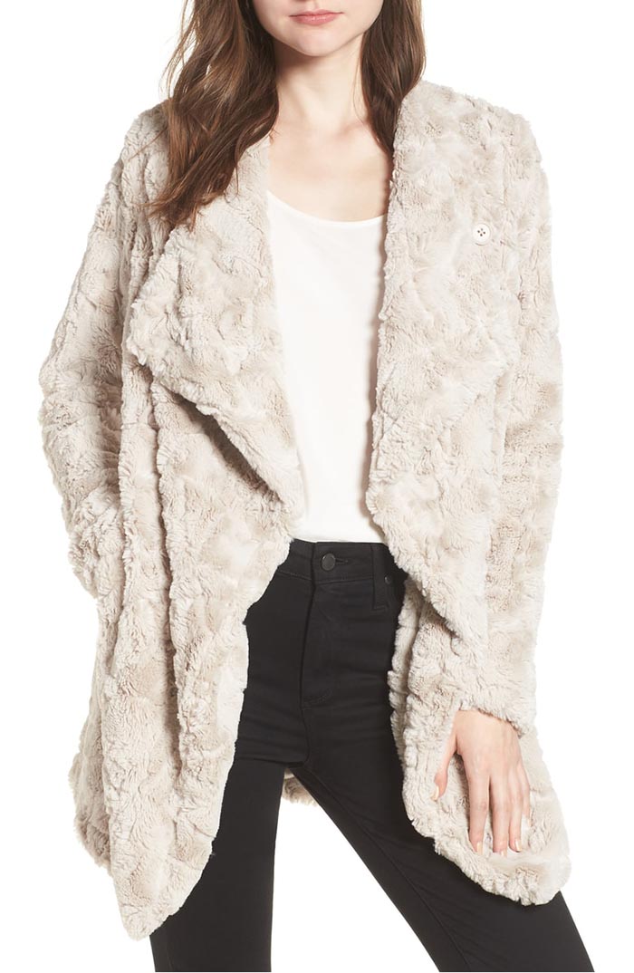 BB DAKOTA Tucker Wubby Faux Fur Coat Color Sheep nordstrom anniversary sale jackets coats