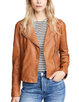 Madewell Washed Leather Moto Jacket Burnt Sienna brown leather moto jackets fall winter best