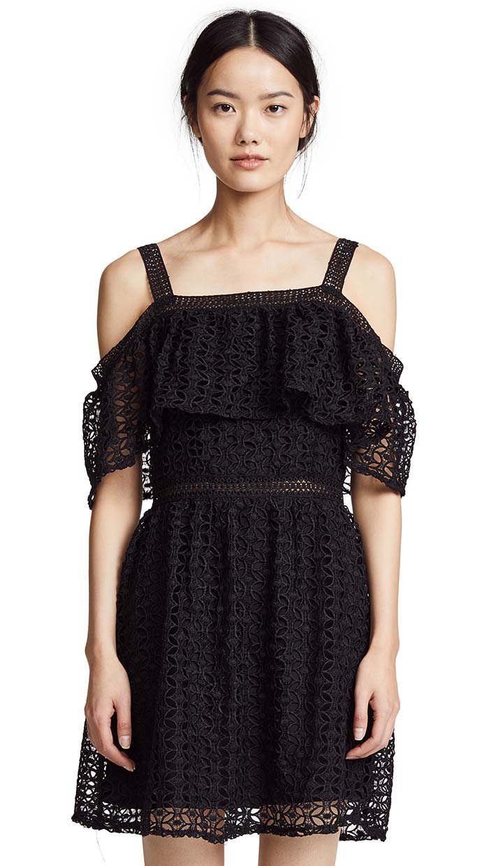 BB Dakota Jack by BB Dakota Aitana Dress Black lace fall dresses under 100 dollars cold shoulder 