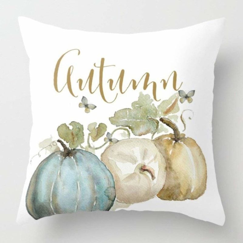 FAZHISHUN Fall Decor Home Decorative Autumn Pumpkin Thanksgiving Day Throw Pillow Cover Cushion Cover for Sofa Couch,18" x 18" fall throw pillows under 10 dollars
