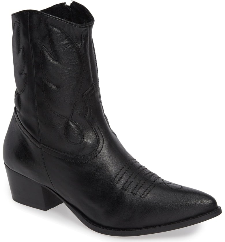 TOPSHOP Arizona 2 Western Bootie Black western inspired ankle boots 