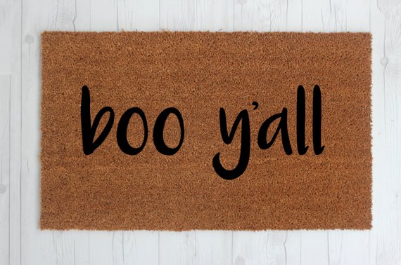 BOO y'all doormat LittleYellowNest fall door mats doormats