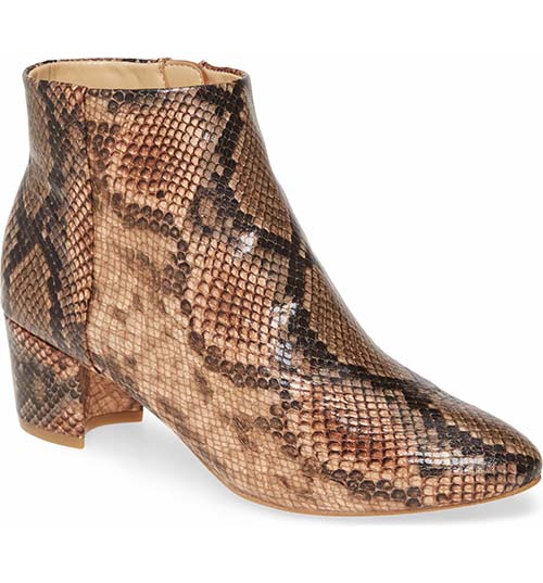 Katy Perry The Rich Snake Print Bootie Natural Multi Snake Print Leather ankle boots