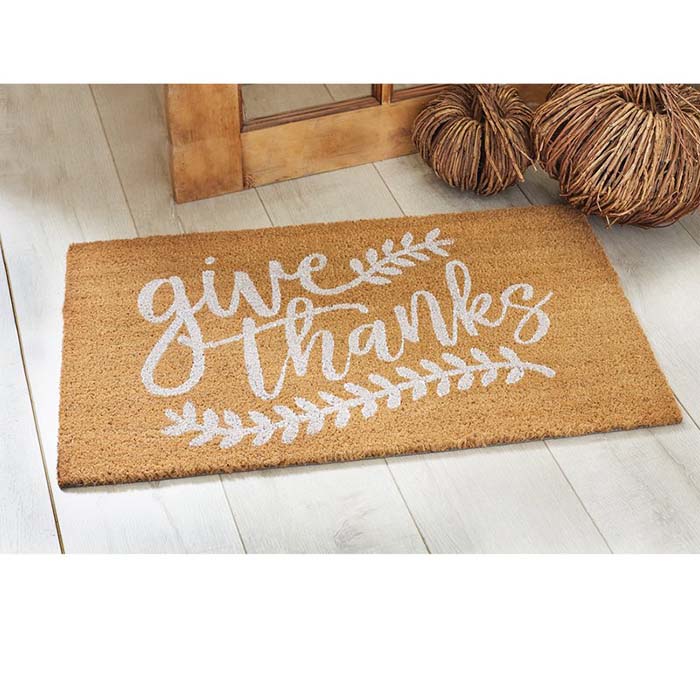 Mud Pie Give Thanks Thanksgiving Fall Harvest Doormat fall door mats doormats