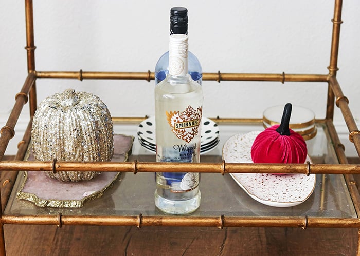 Candie Anderson shares her fabulous fall pumpkins and bar cart essentials for fall.