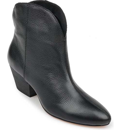 SPLENDID Paige Bootie Black Leather ankle booties women