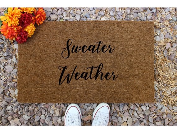 Sweater Weather Door Mat DreamArizona fall door mats doormats