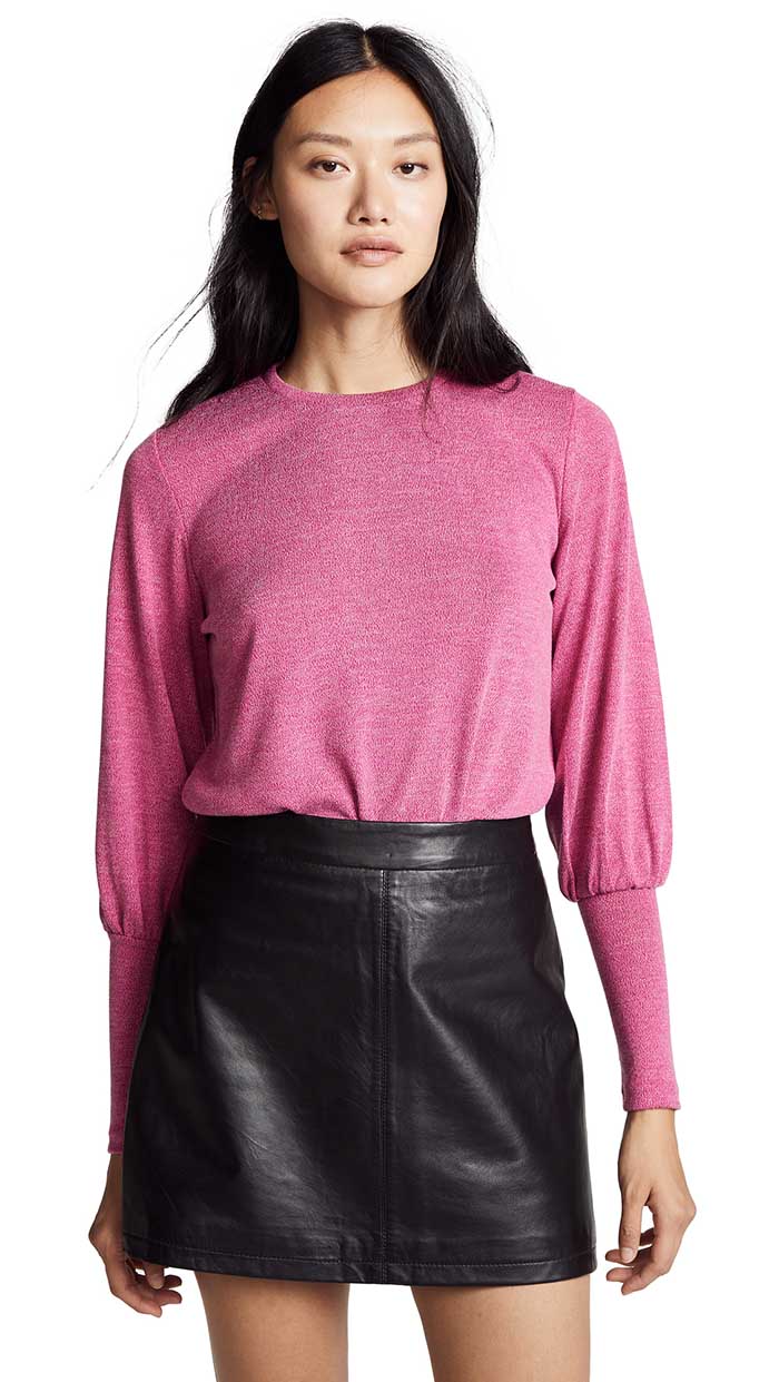 The Fifth Label Whistle Long Sleeve Top Magenta trendy tops fall women 2018