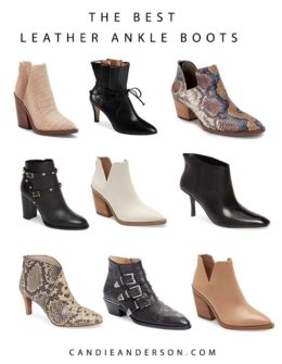 Style expert, journalist and fashion blogger Candie Anderson of the blog Candieanderson.com has the scoop on the best leather ankle boots on trend for fall 2020 and beyond.