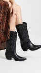 Frye Shane Embroidered Boots Black cowboy boots women fall winter