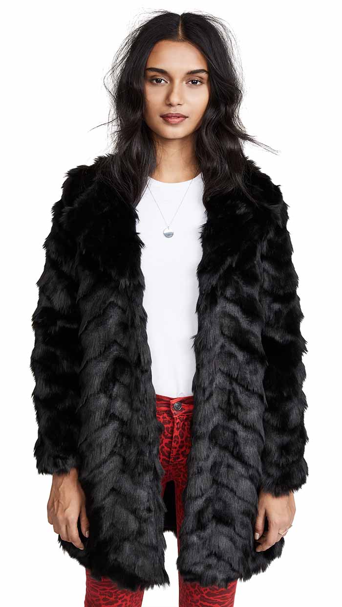 BB Dakota Its All Happening Fur Coat Black shopbop black friday sale buy more save more