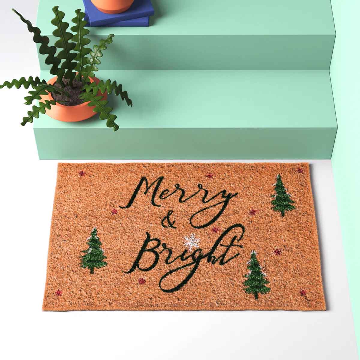 Hashtag Home Bertrand Non-Slip Christmas Outdoor Doormat holiday doormats