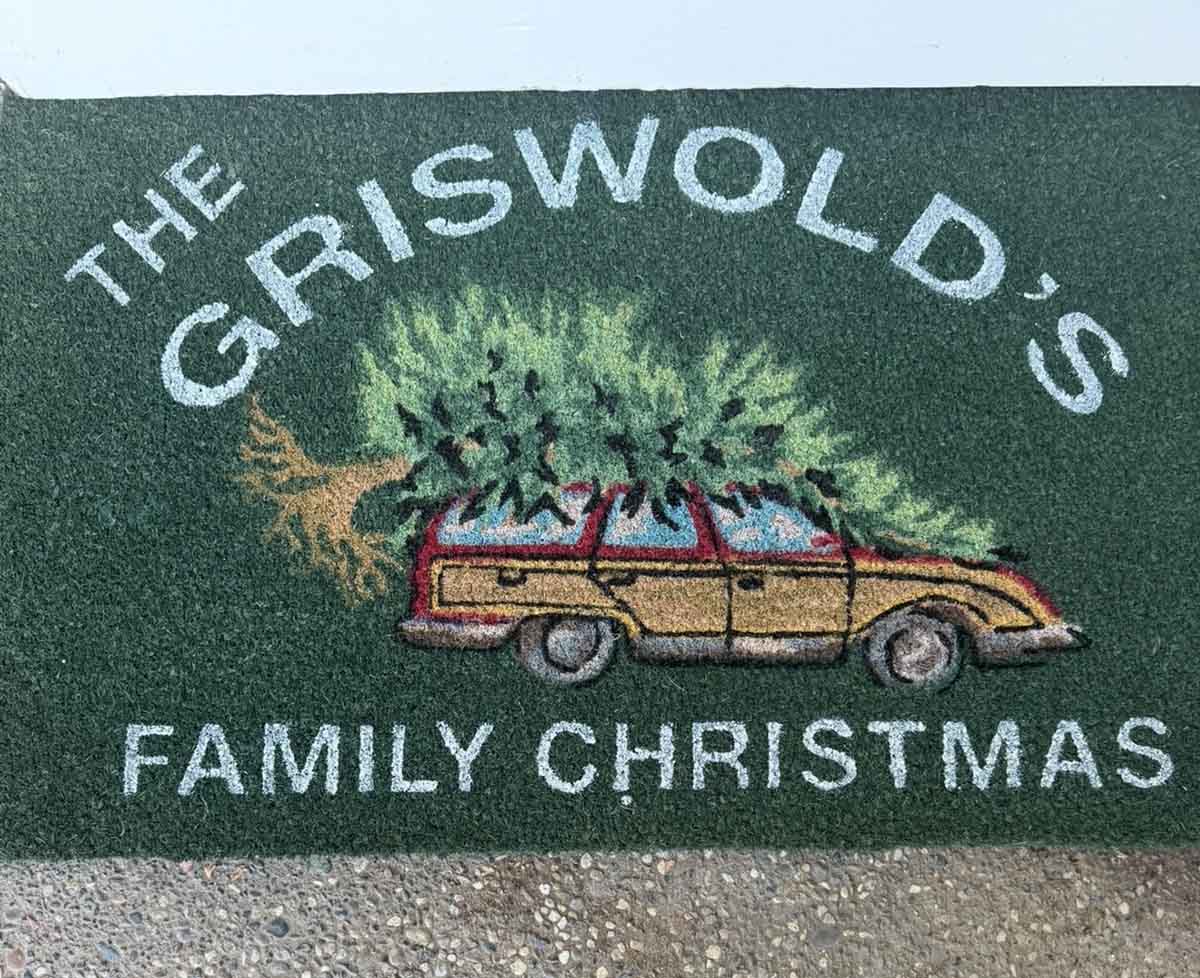Pottery Barn National Lampoon’s Christmas Vacation™ Doormat best holiday doormats 