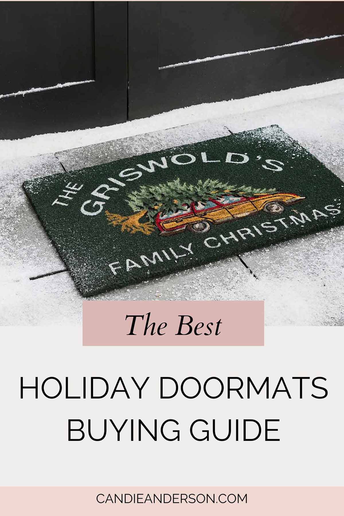 Lifestyle expert, journalist and interior design blogger Candie Anderson of candieanderson.com shares the best holiday doormats buying guide.