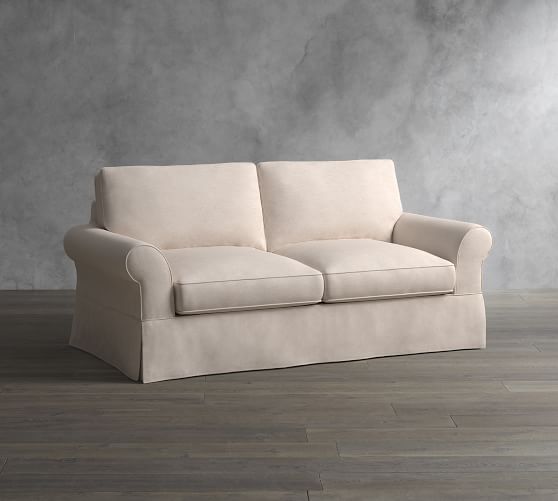 PB COMFORT ROLL ARM SLIPCOVERED SOFA Pottery Barn white slipcovered sofas 