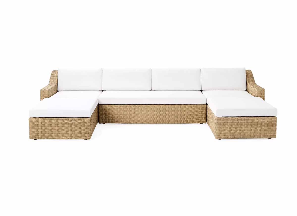 Serena and Lily Seadrift Modular U-Sectional best wicker sectionals patio outdoor