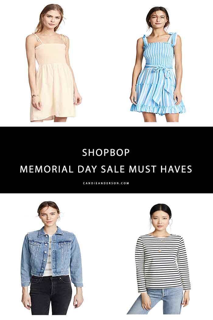 The 2019 Shopbop Memorial Day Sale just started. Fashion expert and style blogger, Candie Anderson of candieanderson.com has the scoop on 30 of the best fashion must haves for spring, summer and fall too! You will love the Golden Goose sneakers, Tory Burch shoes and handbags, dresses, tops, skirts and more.