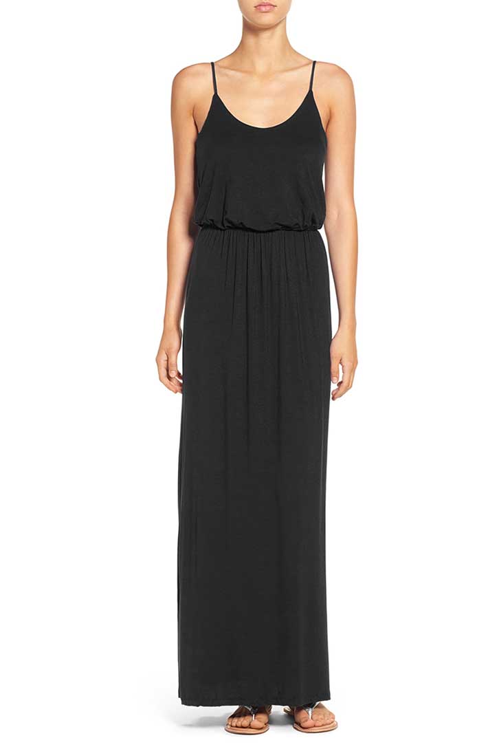Knit Maxi Dress Black casual dresses summer
