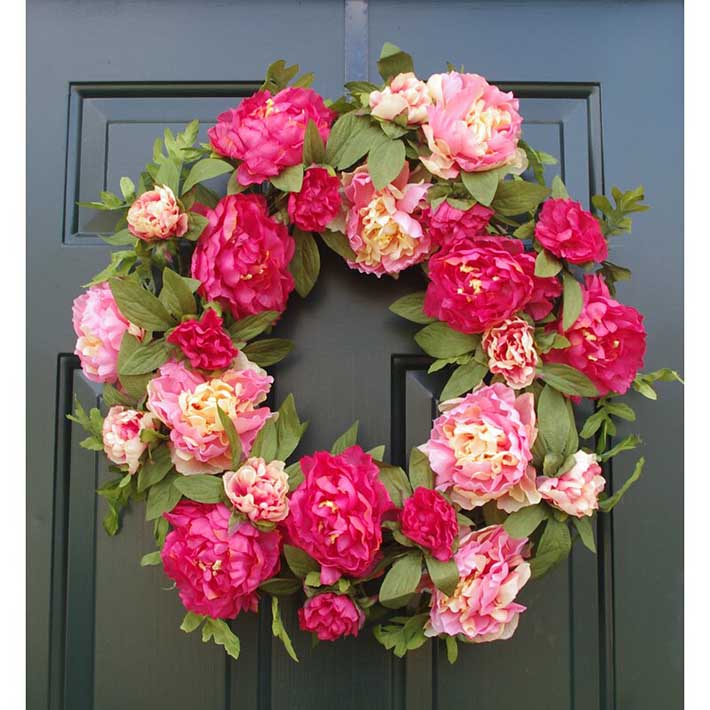Ophelia and Co Peony 24" Polyester Wreath summer wreaths 