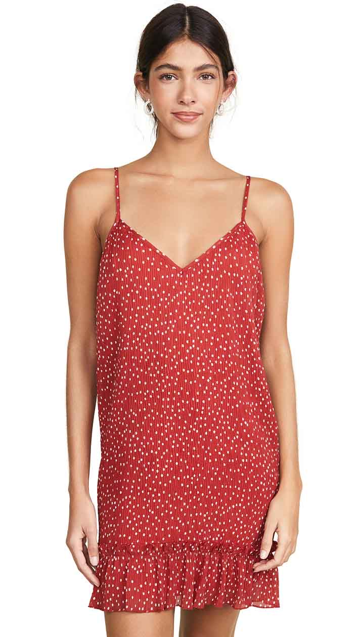 The Fifth Label Assemblage Dress Red White Polka Dot Ruffled Hem casual dresses summer 2019