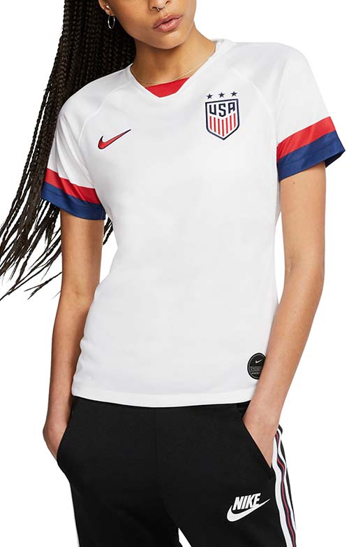 Dri-FIT Breathe USA Stadium Home Women's Soccer Jersey White Blue Void Red fifa women world cup 4th of july