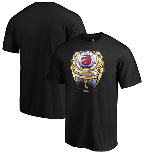 Fanatics Branded Toronto Raptors Black 2019 NBA Finals Champions Bling Beauty Ring T-Shirt toronto raptors 2019 nba championship