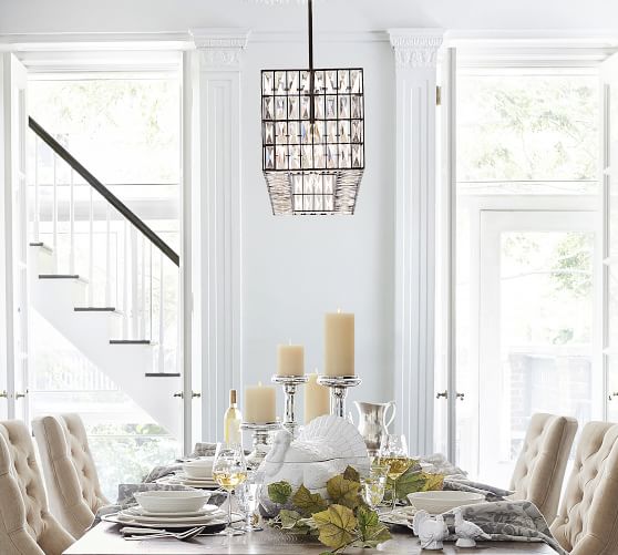 Pottery Barn ADELINE CRYSTAL RECTANGULAR CHANDELIER pottery barn 4th of july mega sale 2019